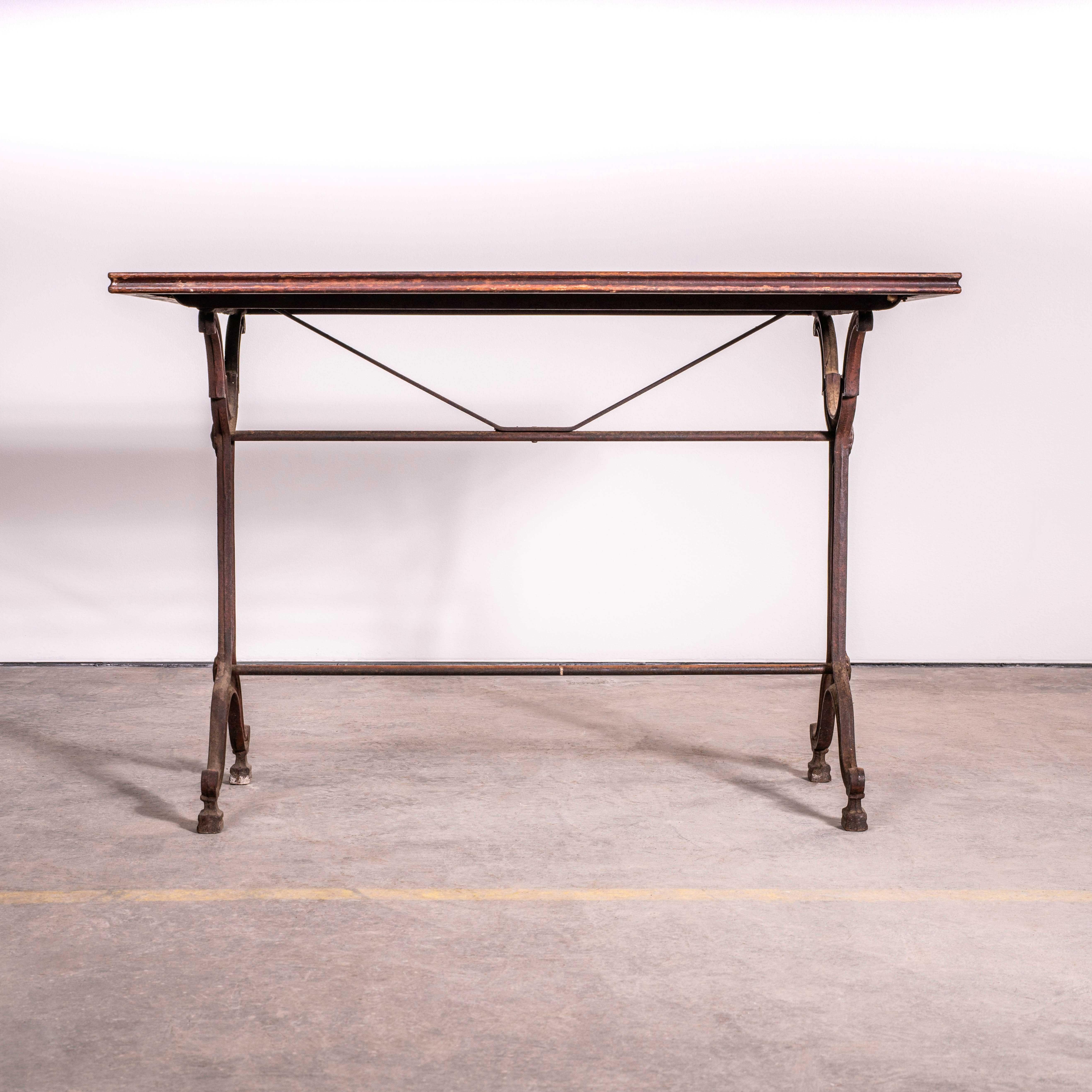 1920's Original French Intricate Relief Cast Base Table (3580) For Sale 4