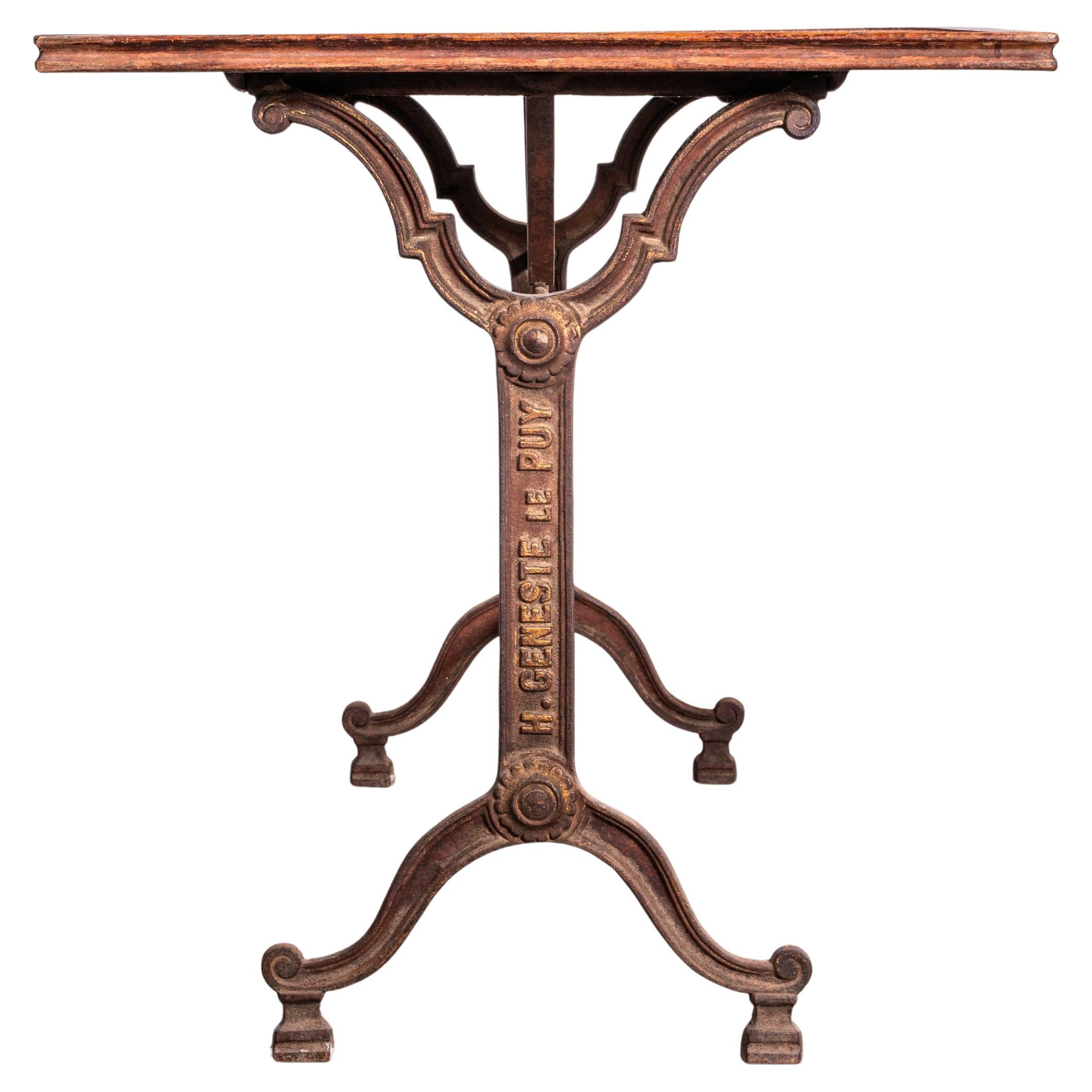 Table à base en relief complexe française d'origine des années 1920 (3580)