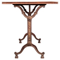 1920's Original French Intricate Relief Cast Base Table (3580)