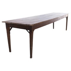 1920's Original Long French Farmhouse Dining Table