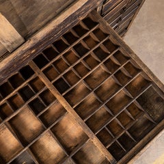 1920's Original Printers Letterpress Typography Cabinet