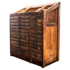1920's Original Printers Letterpress Typography Cabinet
