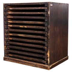 1920's Original Printers Letterpress Typography Rack