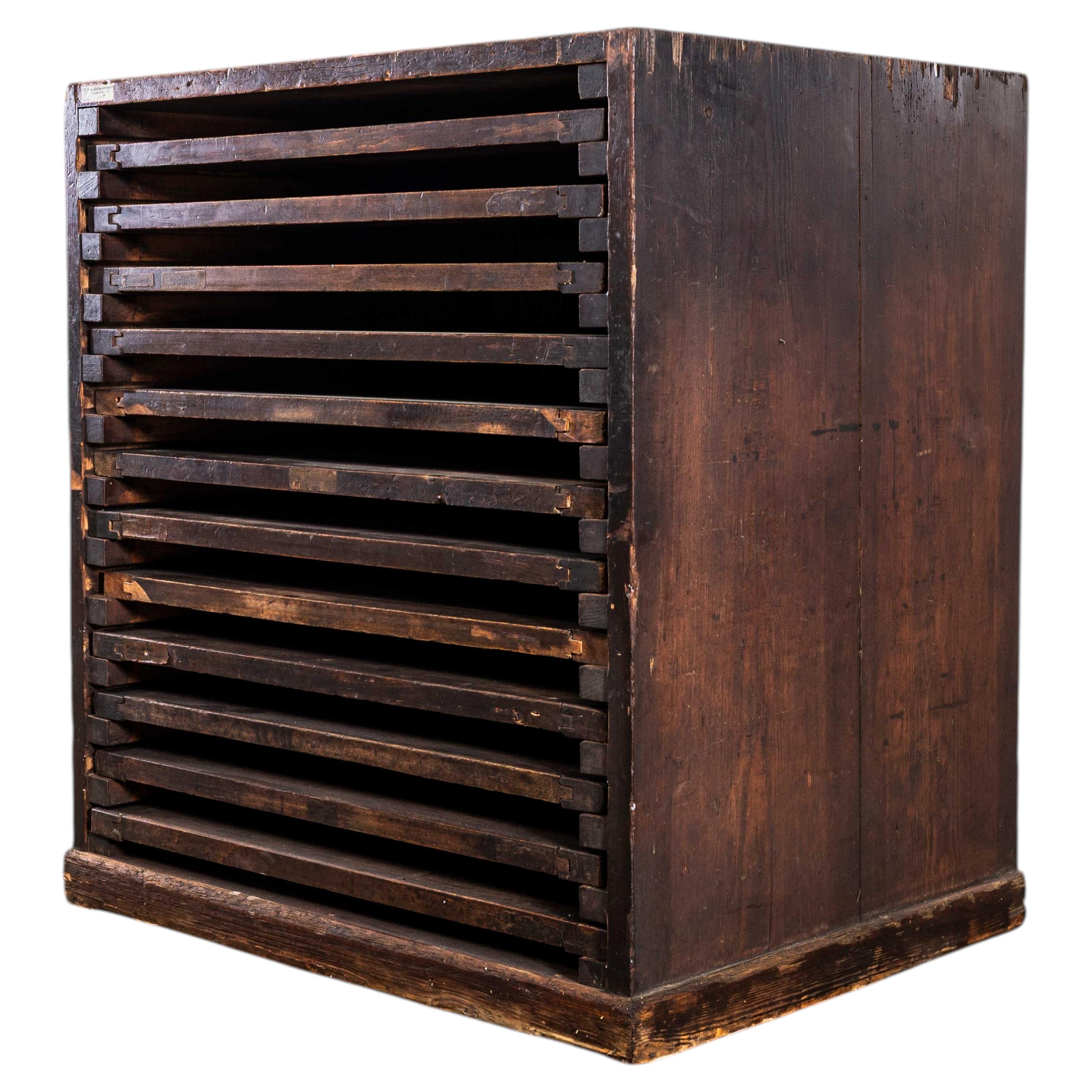 1920's Original Printers Letterpress Typography Rack For Sale