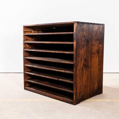 1920's Original Printers Letterpress Typography Shelving