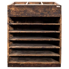 1920's Original Printers Letterpress Typography Shelving
