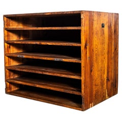 1920's Original Printers Letterpress Typography Shelving