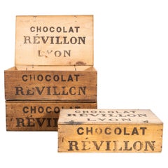 1920's Original Revillon Chocolate Shipping Box - Single Box