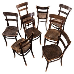 Antique 1920’s Original Thonet Double Rail Bentwood Chairs – Set Of Eight