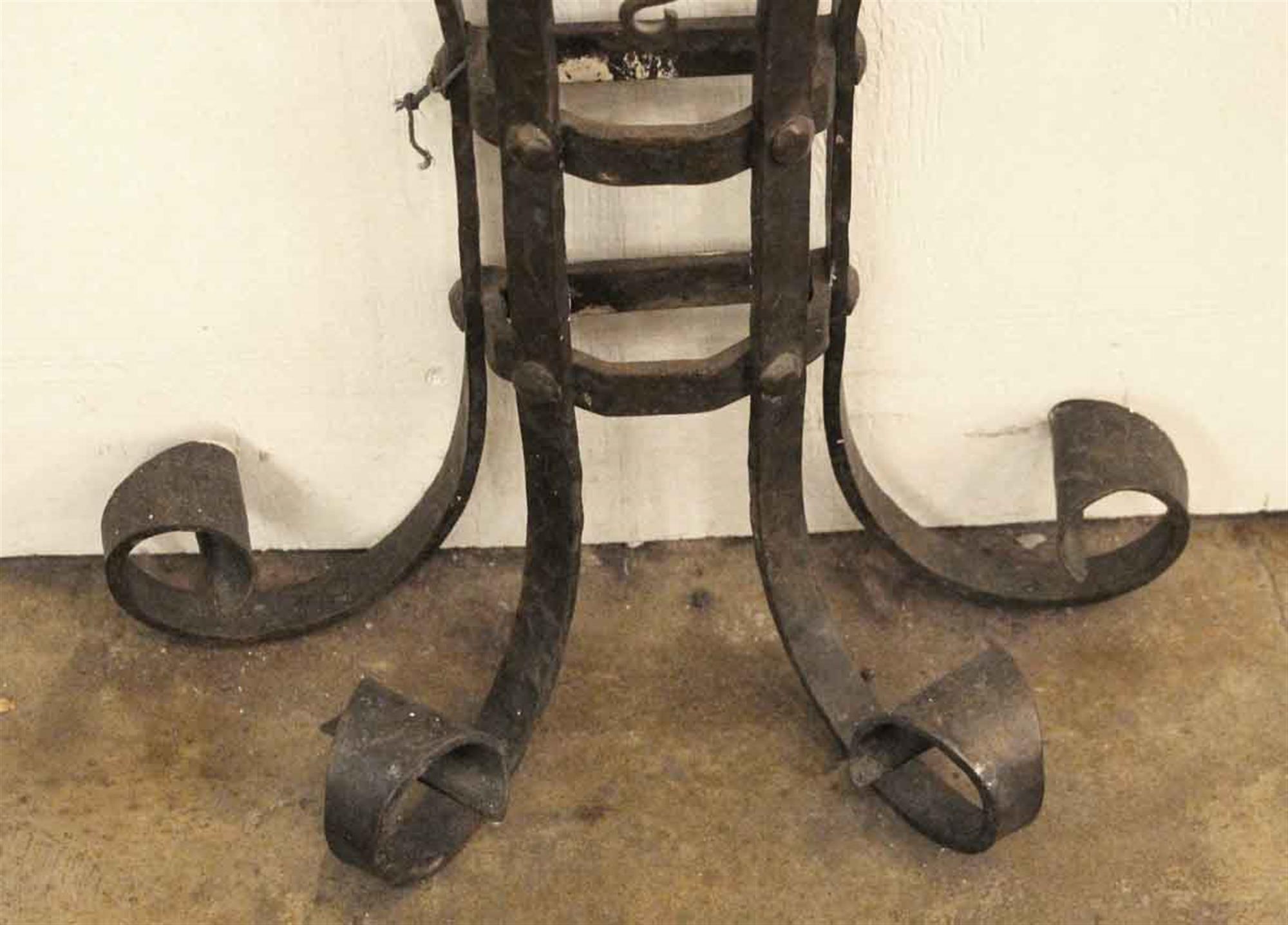 1920s Oscar Bach Style Bronze Iron and Marble Console Table 1
