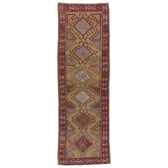 Yellow Turkish Oushak Runner, Circa 1920s