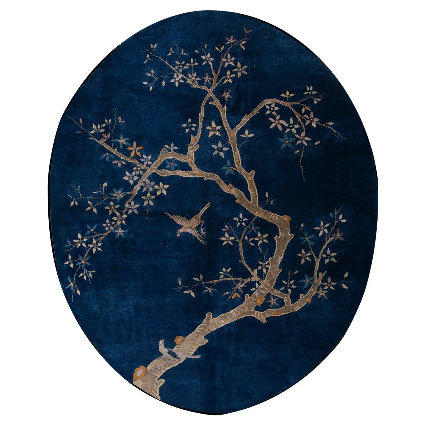 1920s Oval Chinese Peking Carpet ( 7'8" x 9'8" - 235 x 295 )