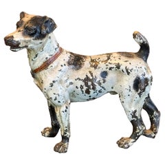 Perro de bronce pintado de los años 20