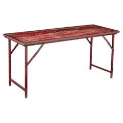 1920s’ painted french pine and metal folding table