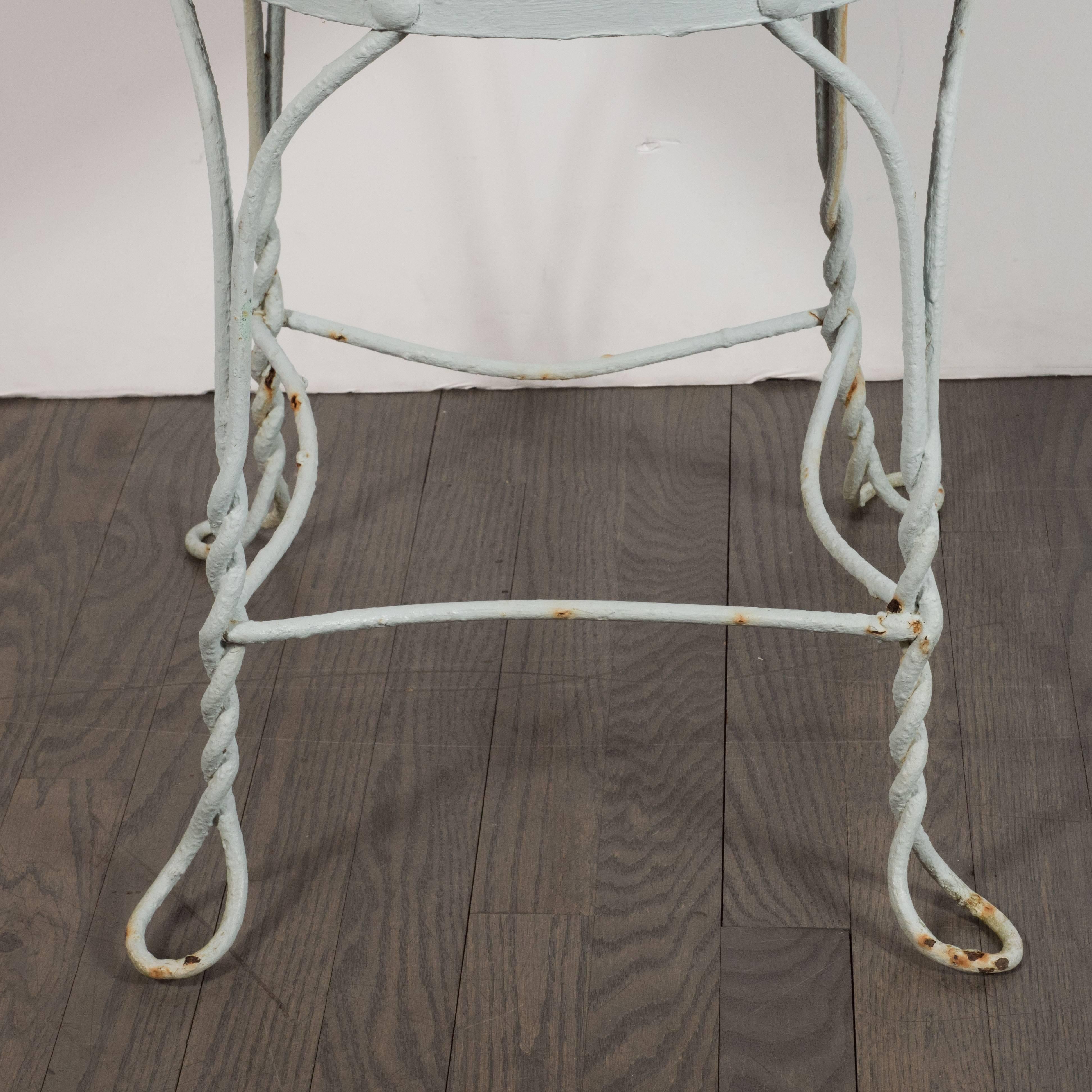 American 1920s Painted White Wrought Iron Chairs, Property of the Beales of Grey Gardens