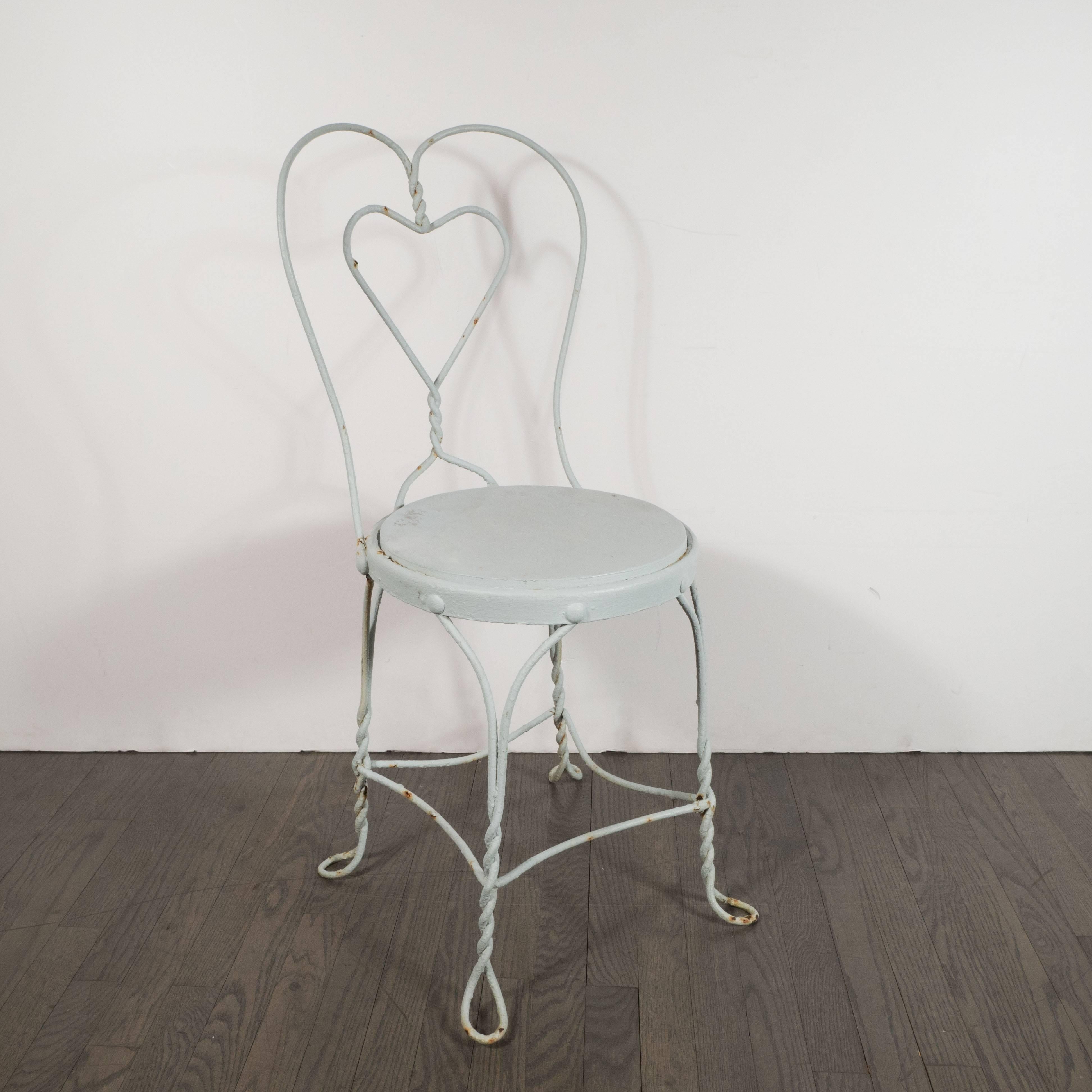 1920s Painted White Wrought Iron Chairs, Property of the Beales of Grey Gardens In Good Condition In New York, NY