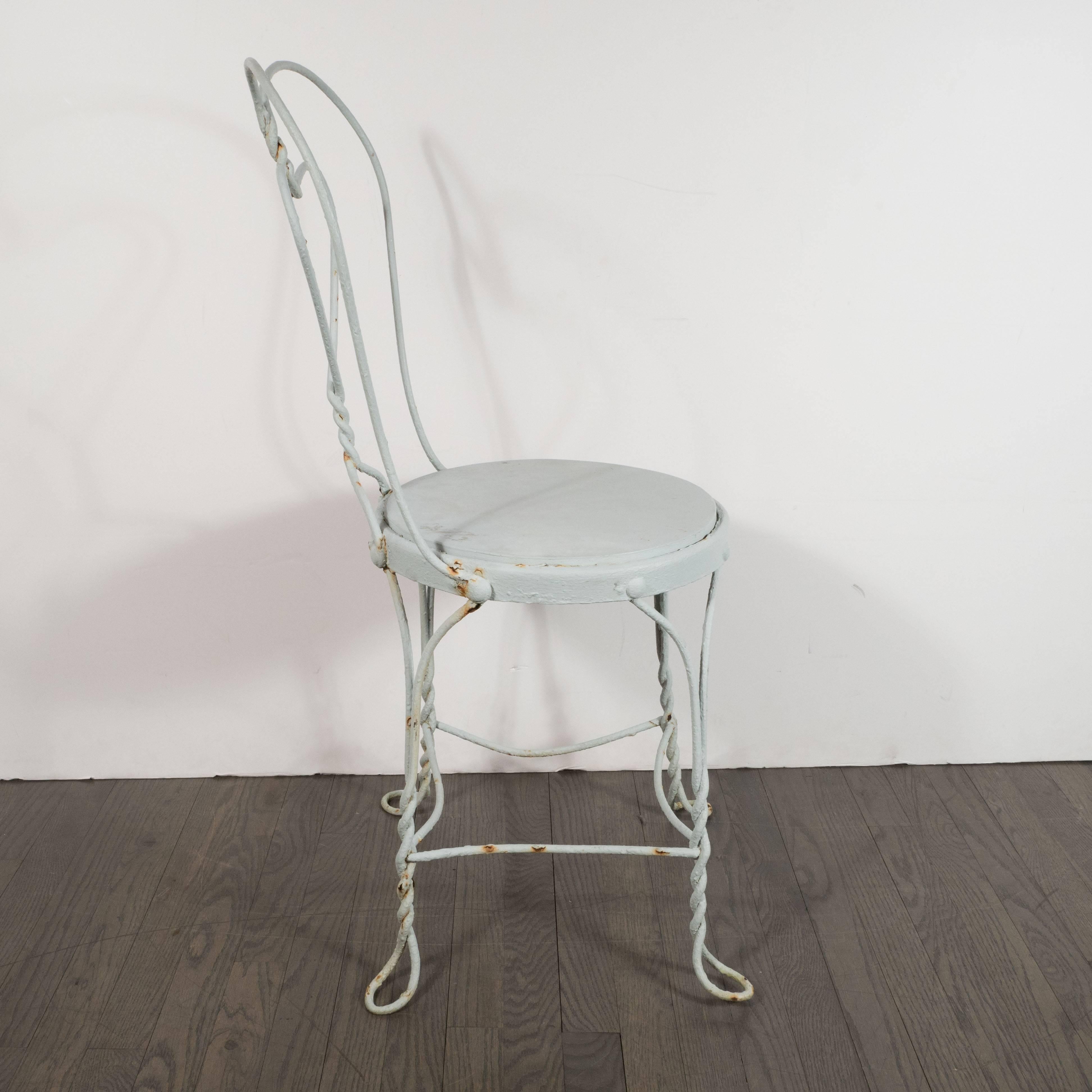 1920s Painted White Wrought Iron Chairs, Property of the Beales of Grey Gardens 1