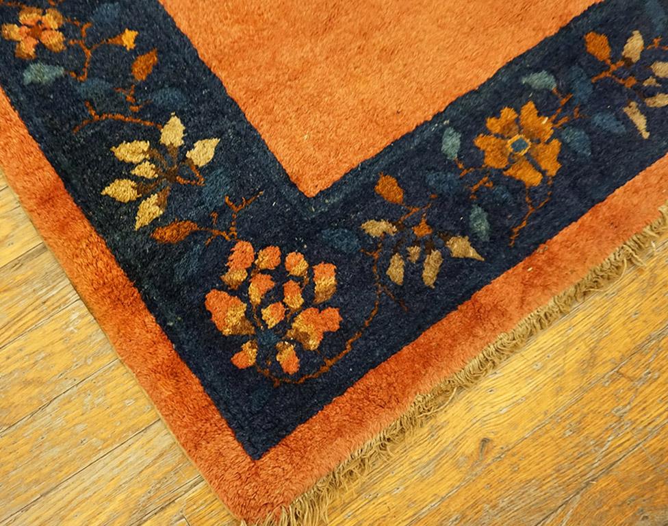Hand-Knotted 1920s Pair Chinese Peking Rugs For Sale