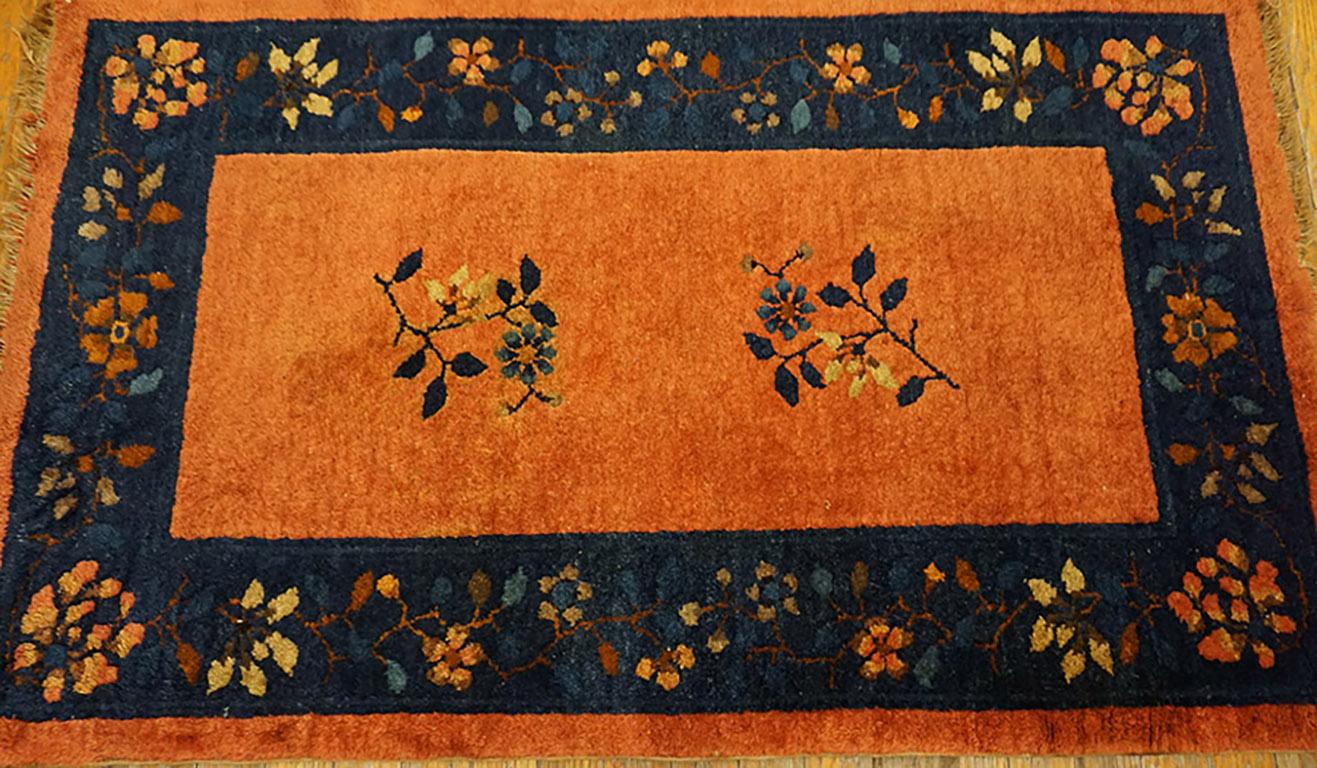 1920s Pair Chinese Peking Rugs In Good Condition For Sale In New York, NY