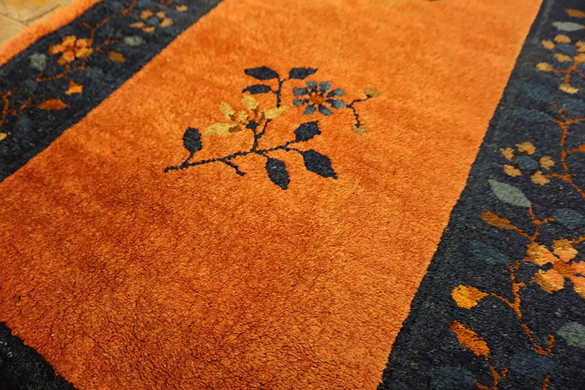 Wool 1920s Pair Chinese Peking Rugs For Sale