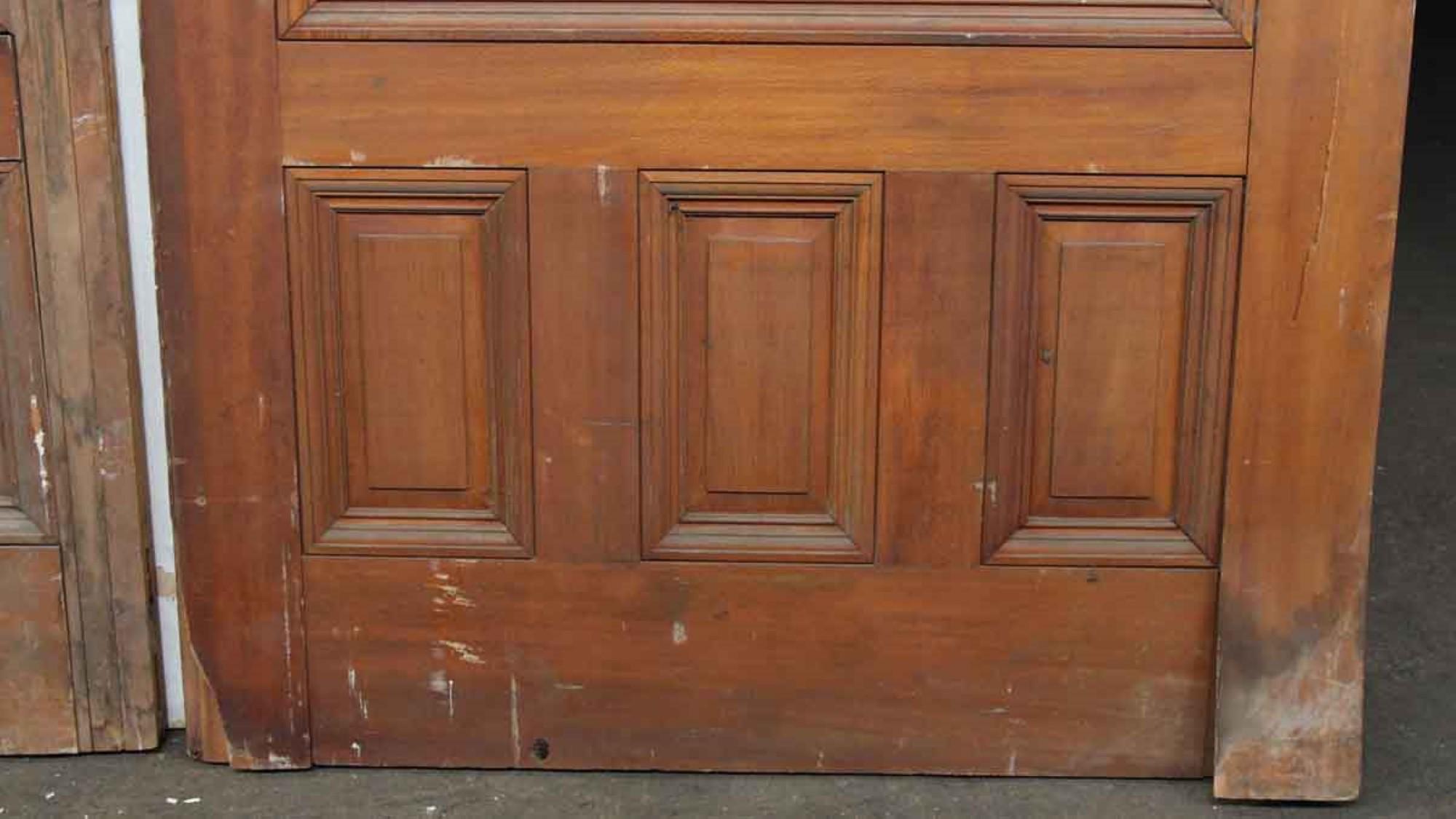 1920s Paar antike 7 Panel Kirsche Tasche Türen im Zustand „Gut“ in New York, NY