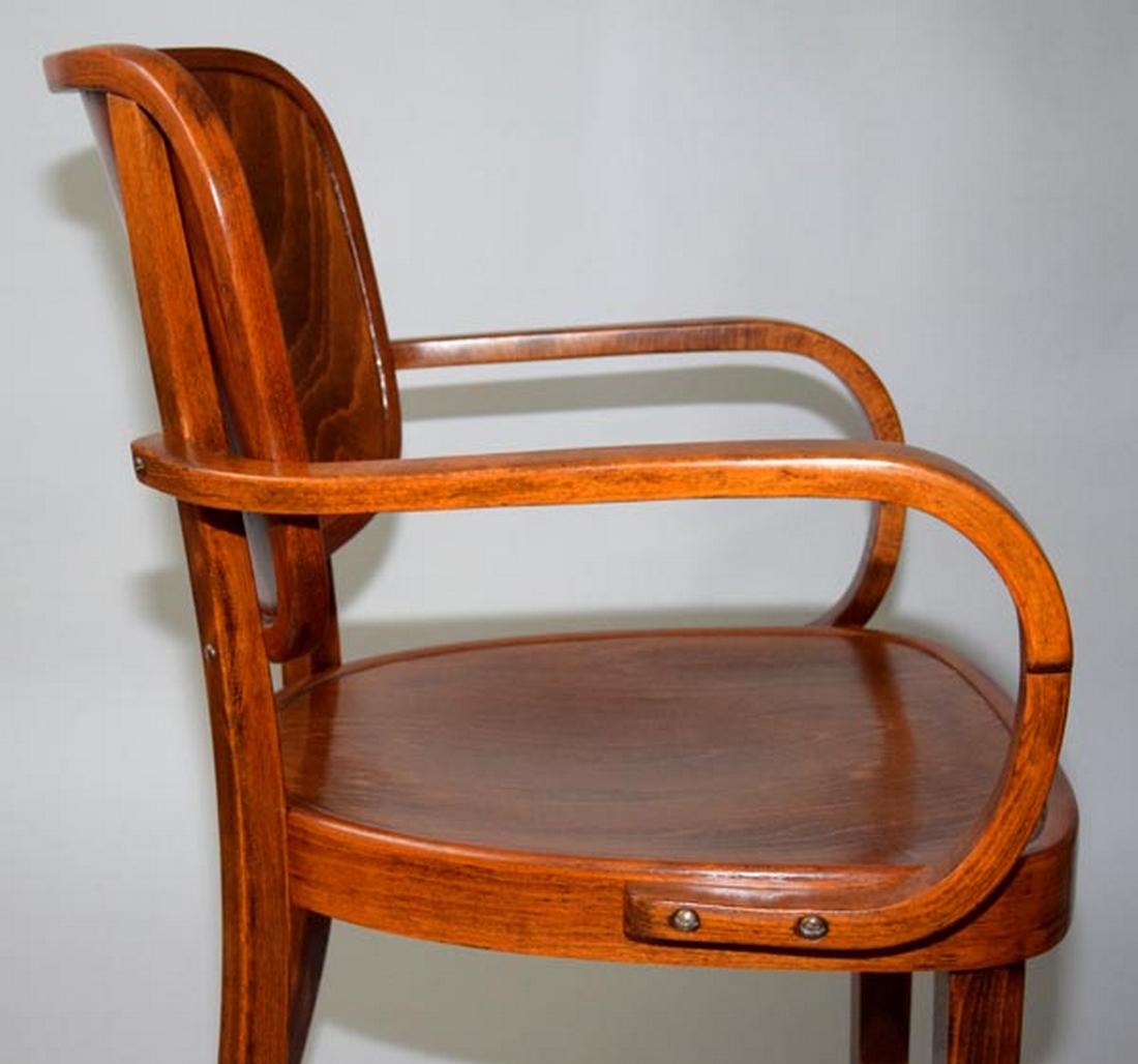 Early 20th Century 1920s Pair of Bentwood Armchairs by Bernkop, Czechoslovakia