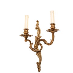 1920s Pair of Bronze Louis XVI Style Wall lights