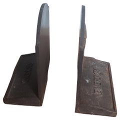 1920s Pair of Charles Dickens and Ralph Waldo Emerson Bronzed Cast Iron Bookends