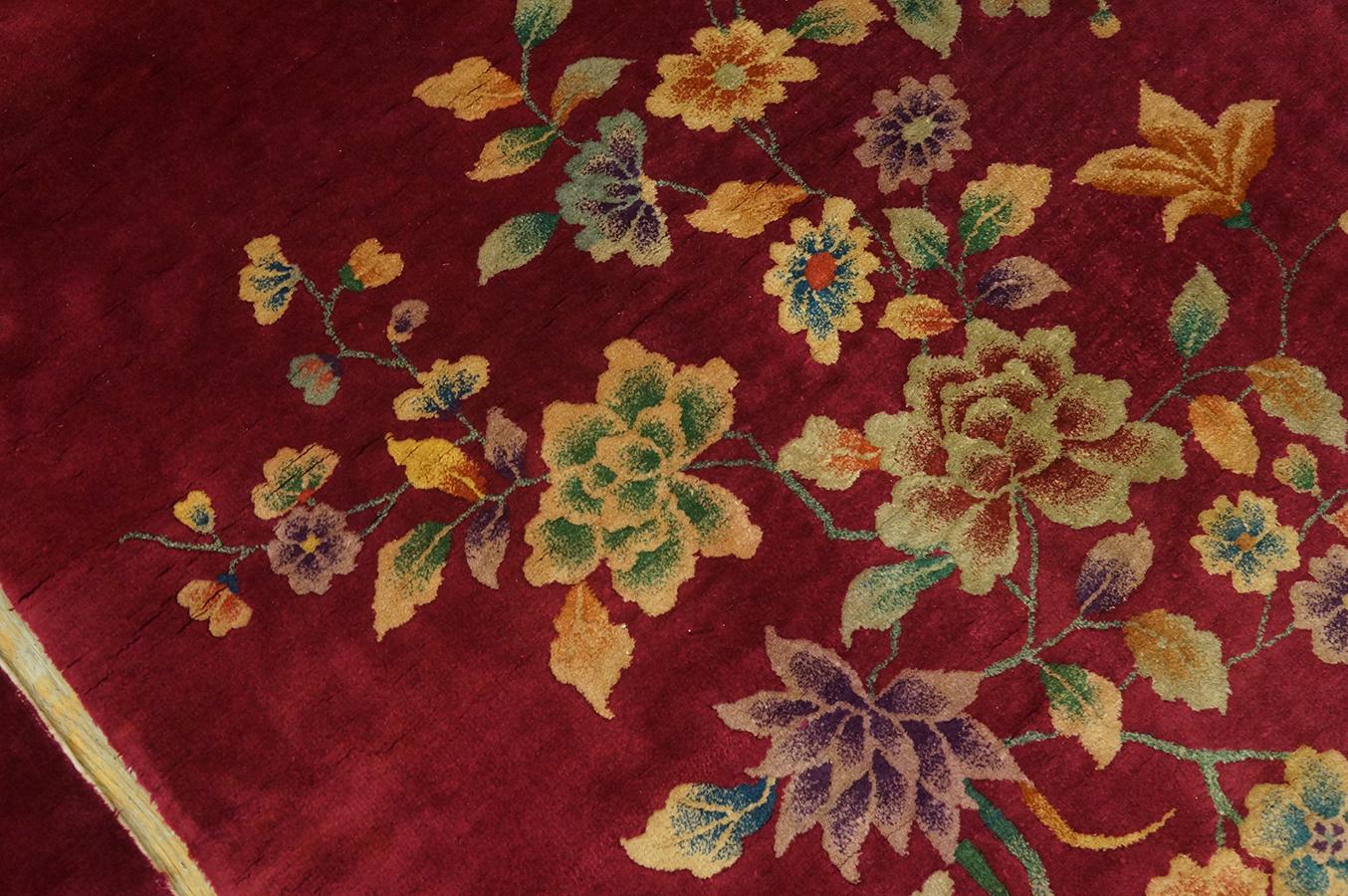 1920s Pair of Chinese Art Deco Carpets (4'4'' x 6'1'' - 132 x 185 ) For Sale 6