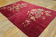 1920s Pair of Chinese Art Deco Carpets (4'4'' x 6'1'' - 132 x 185 )