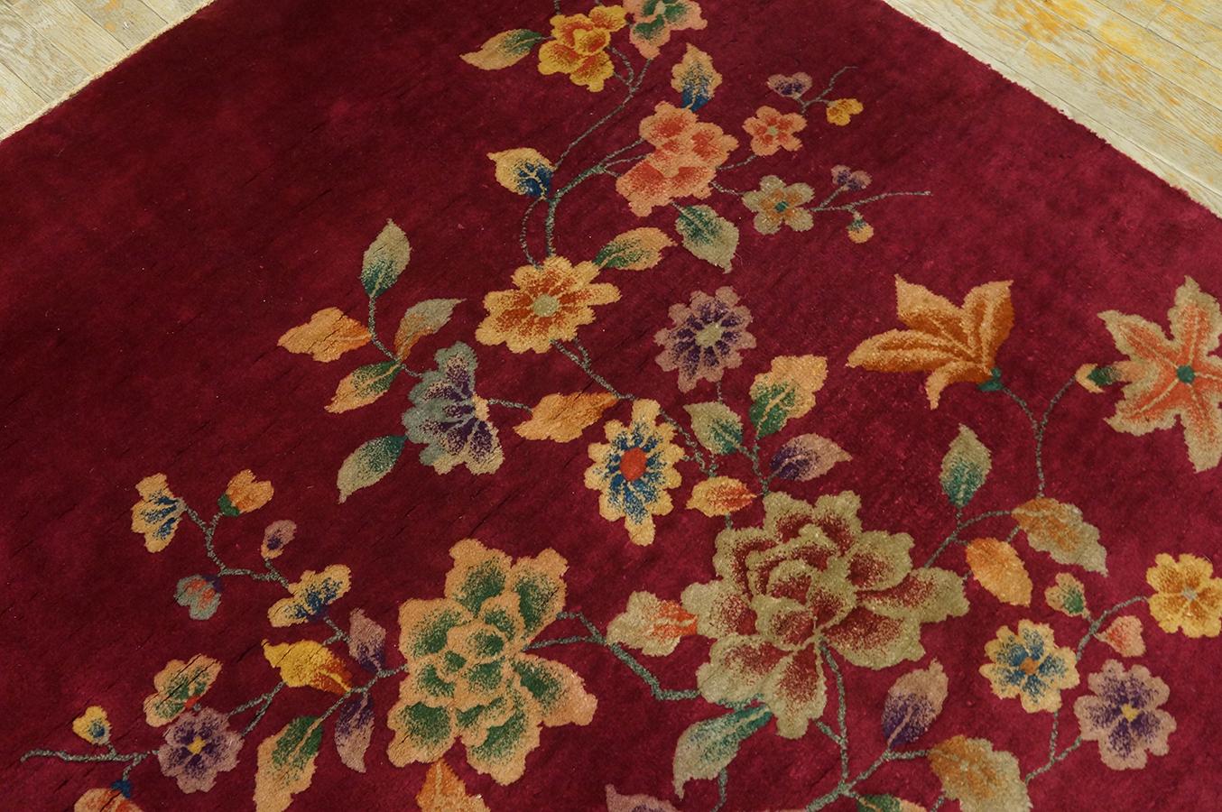 1920s Pair of Chinese Art Deco Carpets (4'4'' x 6'1'' - 132 x 185 ) For Sale 3