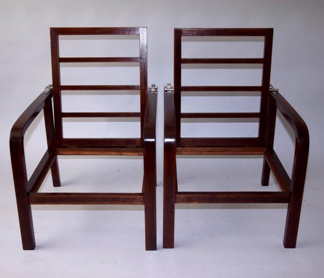 1920s Pair of Jan Vanek Art Deco Adjustable Armchairs for UP Závody 2