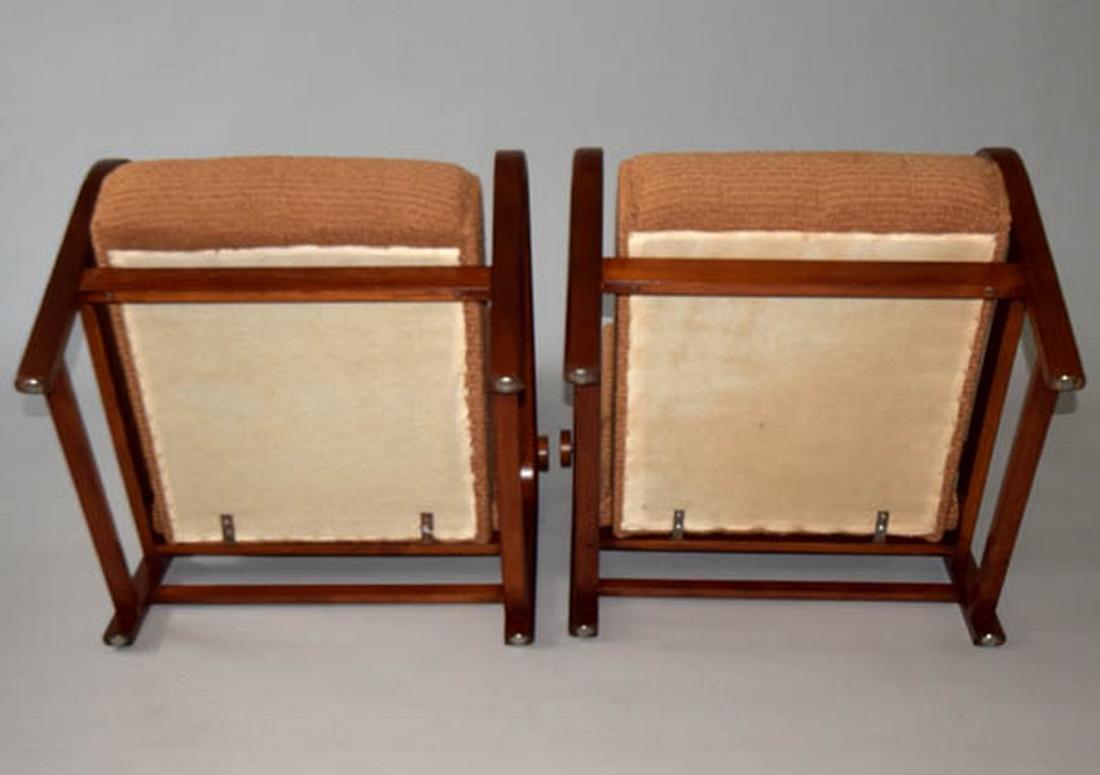 1920s Pair of Kropacek and Kozelka Adjustable Art Deco Bentwood Armchairs 1