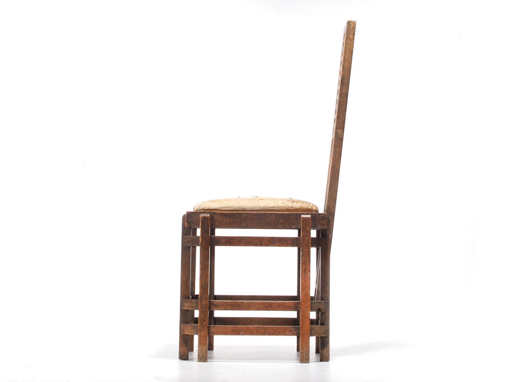 Ein Paar modernistische Leiterrückenstühle aus den 1920er Jahren:: Josef Urban zugeschrieben im Zustand „Relativ gut“ im Angebot in Sagaponack, NY