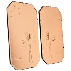 1920s Pair of Vintage Art Deco Mirrors