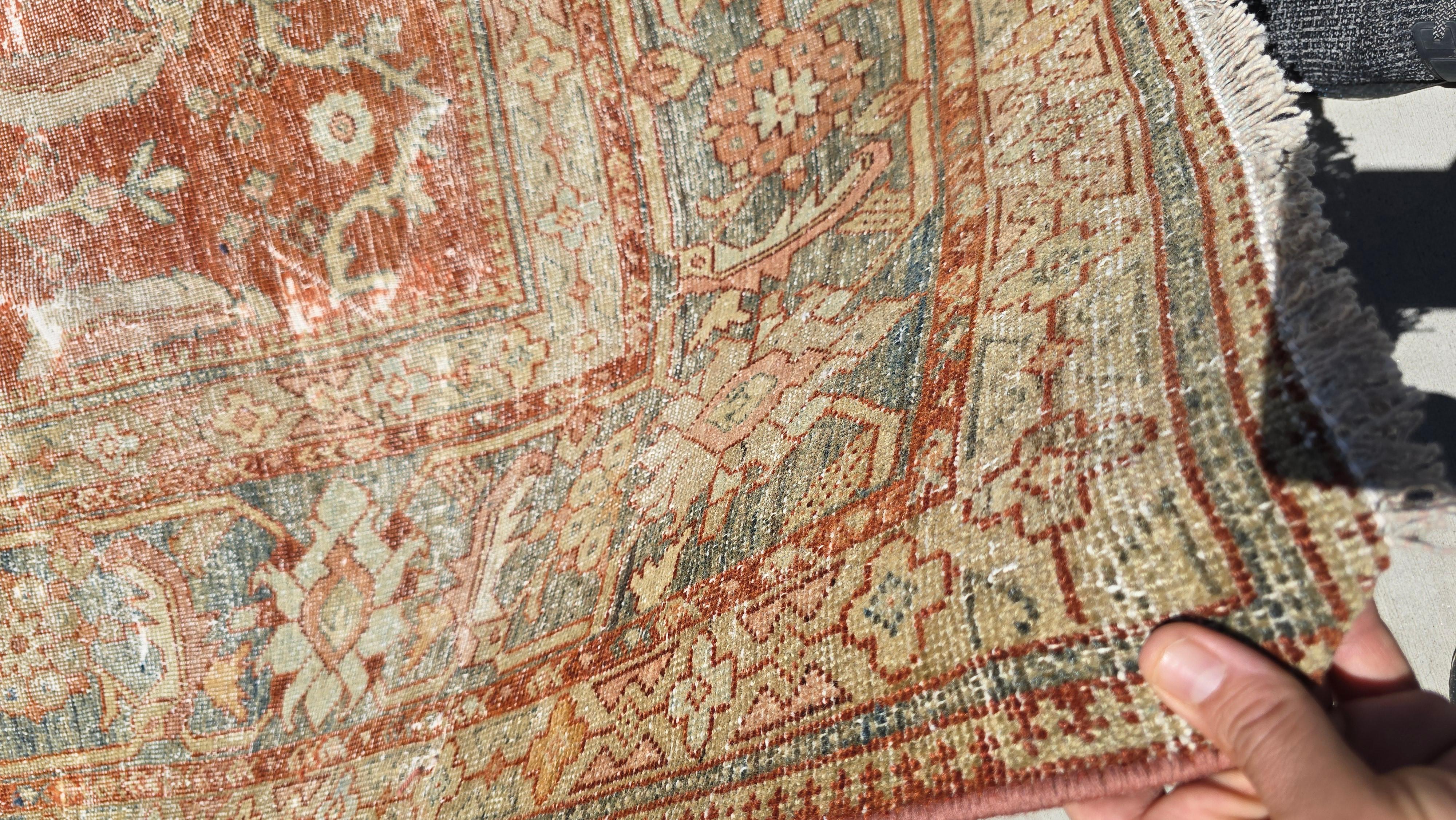 1920s Palace size Rust Persian Sultanabad Rug 12x18 For Sale 2