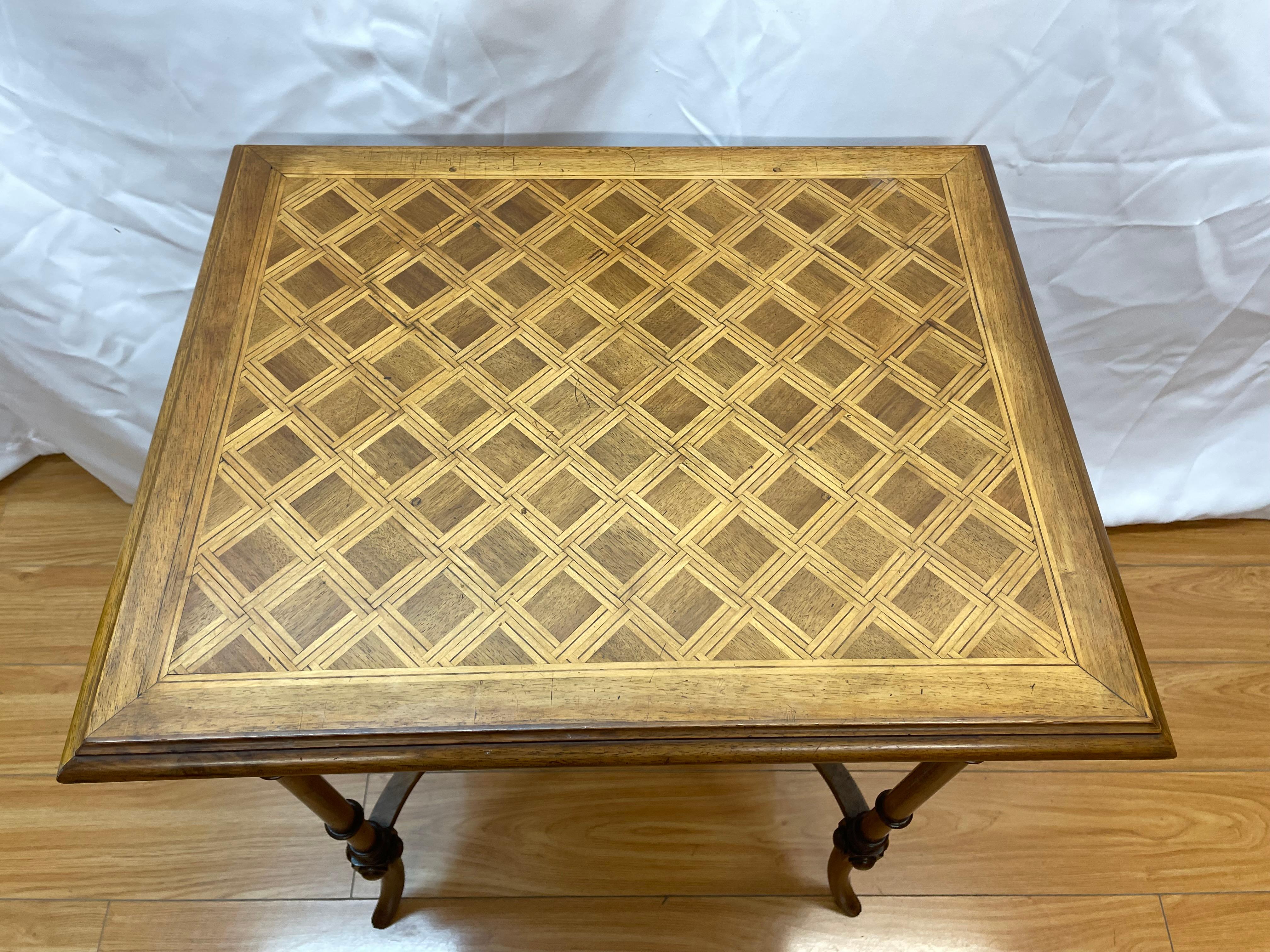 1920's Parquetry table  In Good Condition For Sale In San Francisco, CA