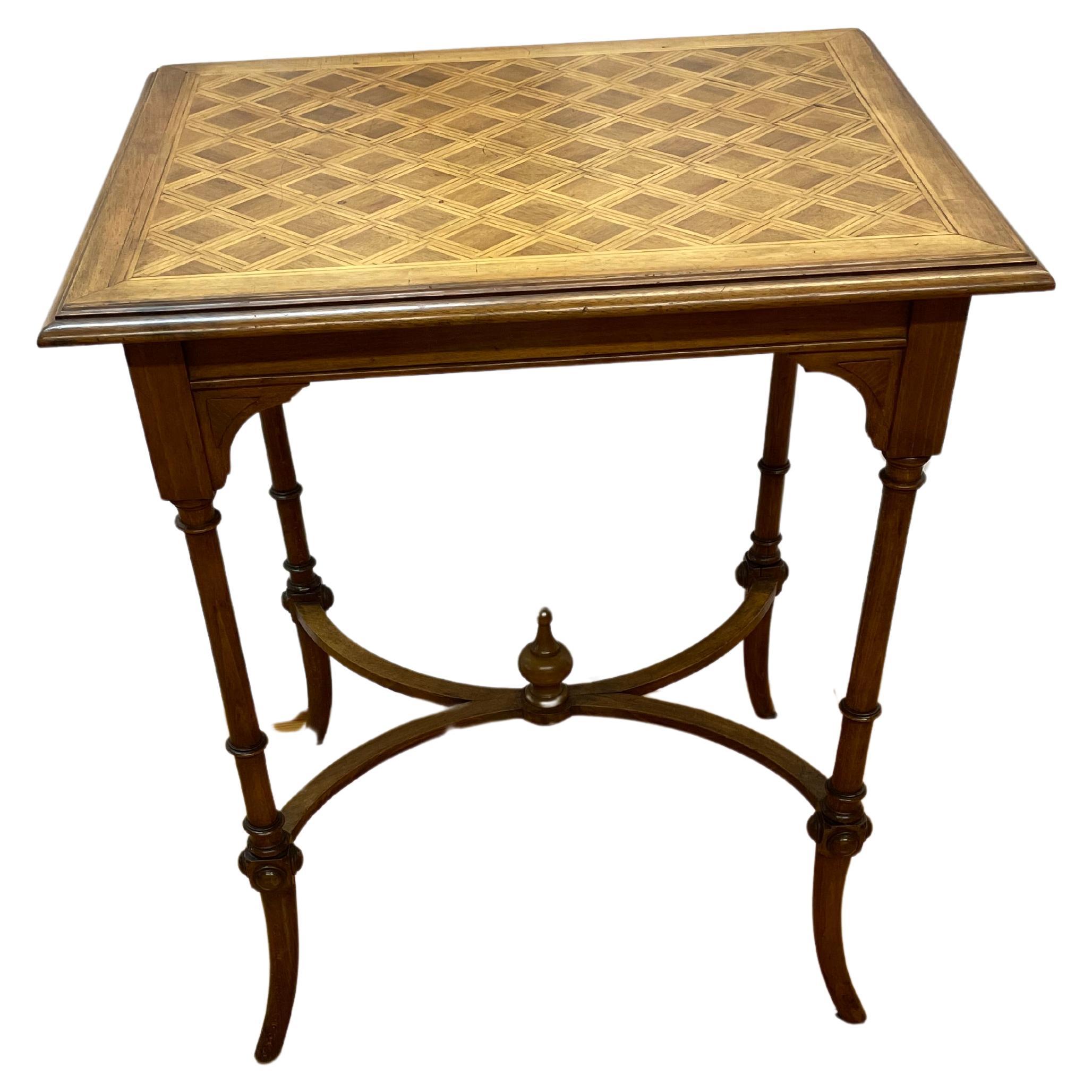1920's Parquetry table  For Sale