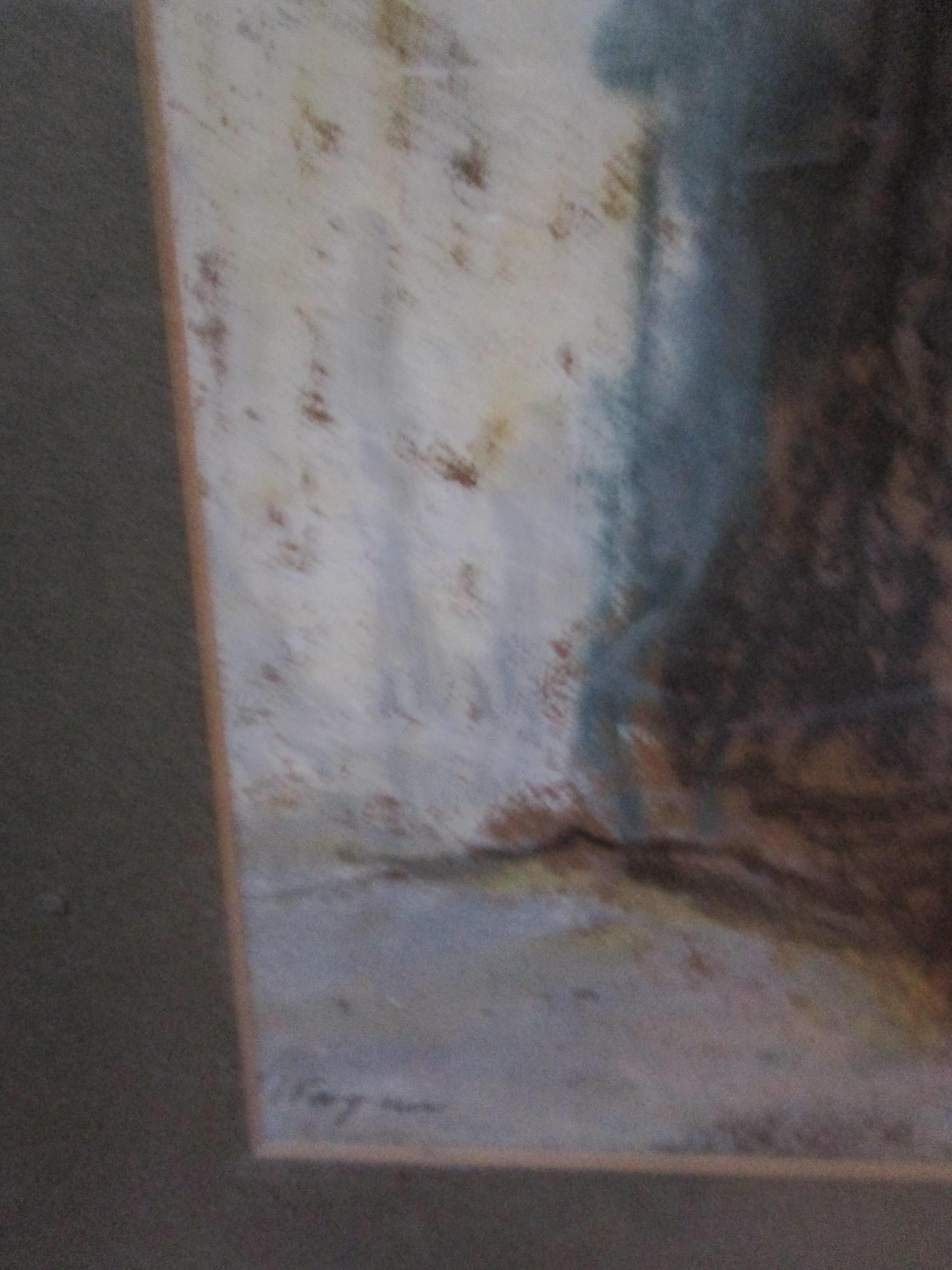 1920er Jahre Pastell von Fred Wagner Szene in Tunis Stimmungsvolles Porträt (Gebürstet) im Angebot