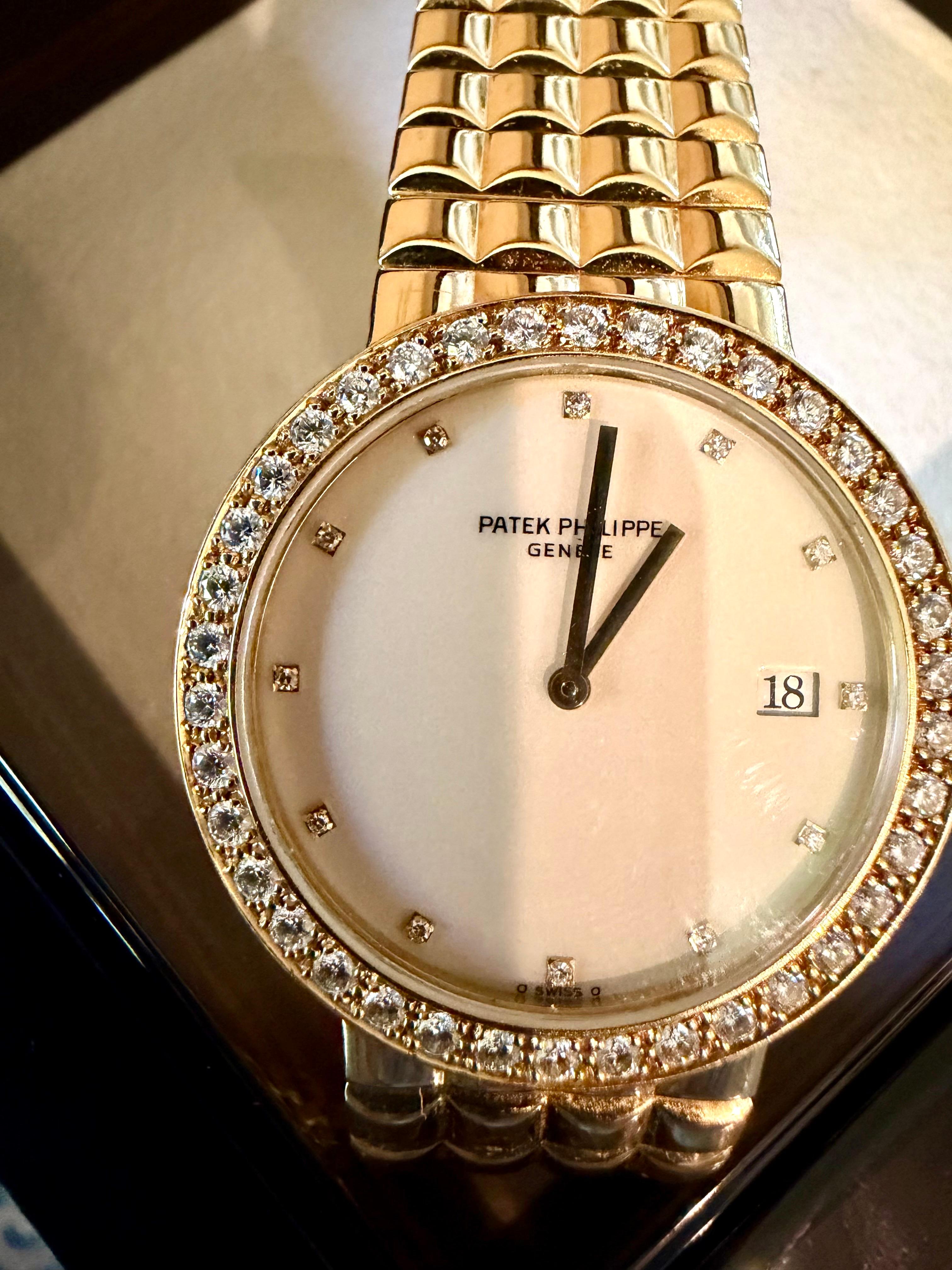 Montre Patek Philippe Vintage Unisexe, 102.7 Gm 18 Kt Yellow Gold + Diamond, 1920 en vente 8