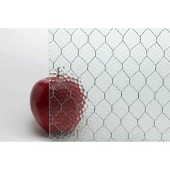 1920s 'Pebbled' Vintage Chicken Wire Glass Custom Order James