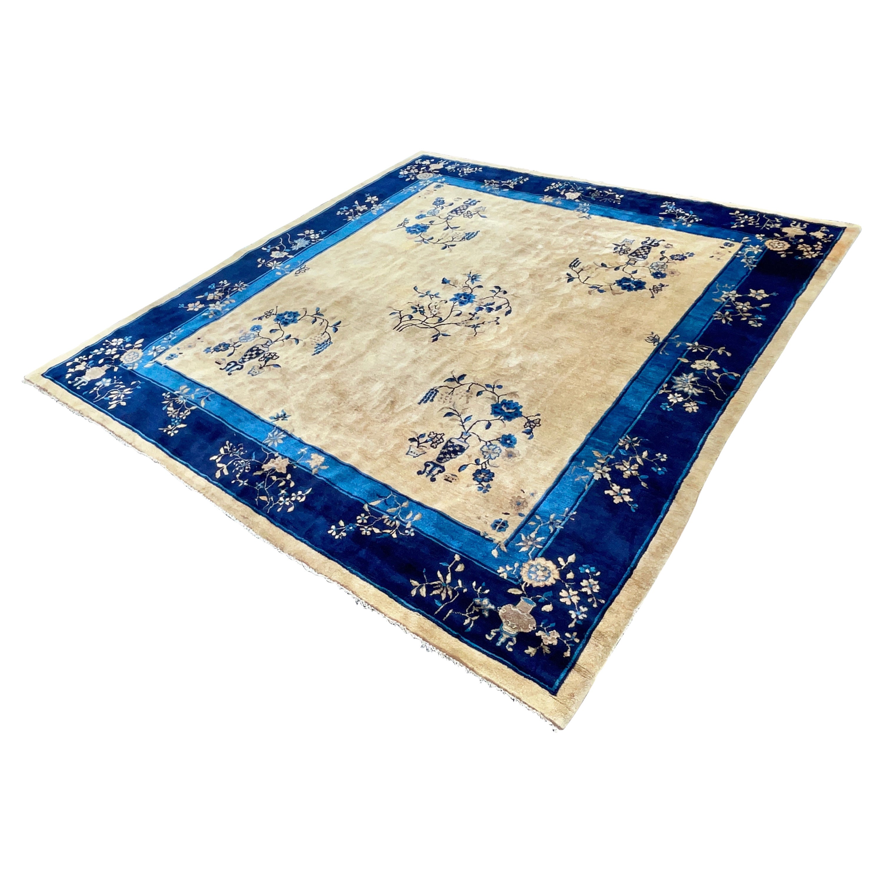Tapis Art Déco chinois de Pékin des années 1920, 9' x 10'