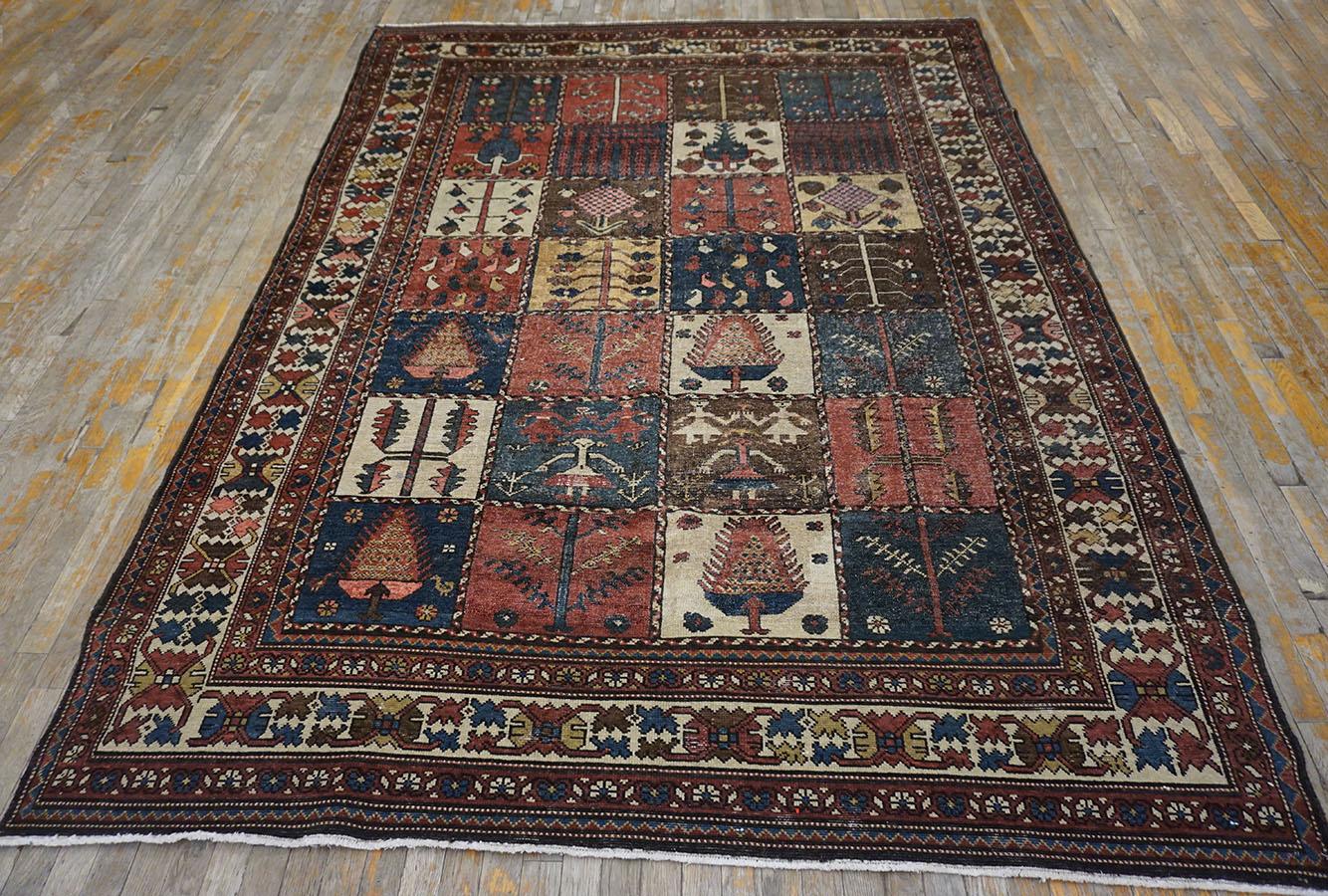 Wool 1920s Persian Bakhtiari Garden Carpet ( 6'9'' x 9'' - 205 x 275 cm ) For Sale