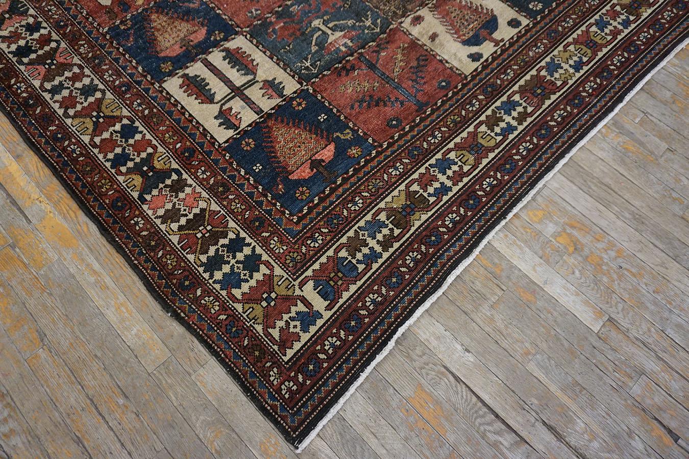 1920s Persian Bakhtiari Garden Carpet ( 6'9'' x 9'' - 205 x 275 cm ) For Sale 1