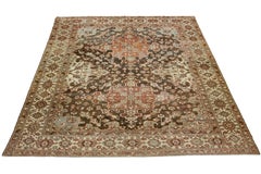 1920s Persian Bakhtiari Red Wool Rug With Multicolor Floral Motif