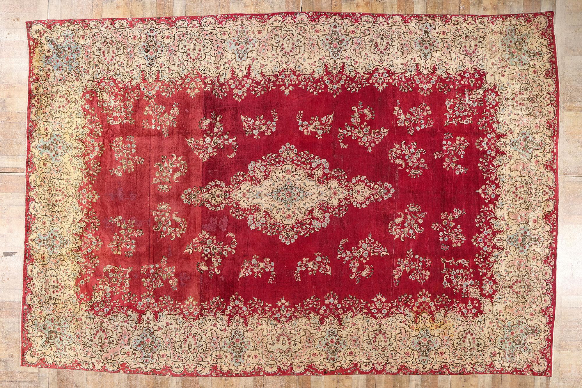 1920's Persian Kerman Carpet with Traditional Style For Sale 2