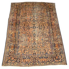 1920s Persian Lilihan Antique Rug beautiful patina 8.9x12.3