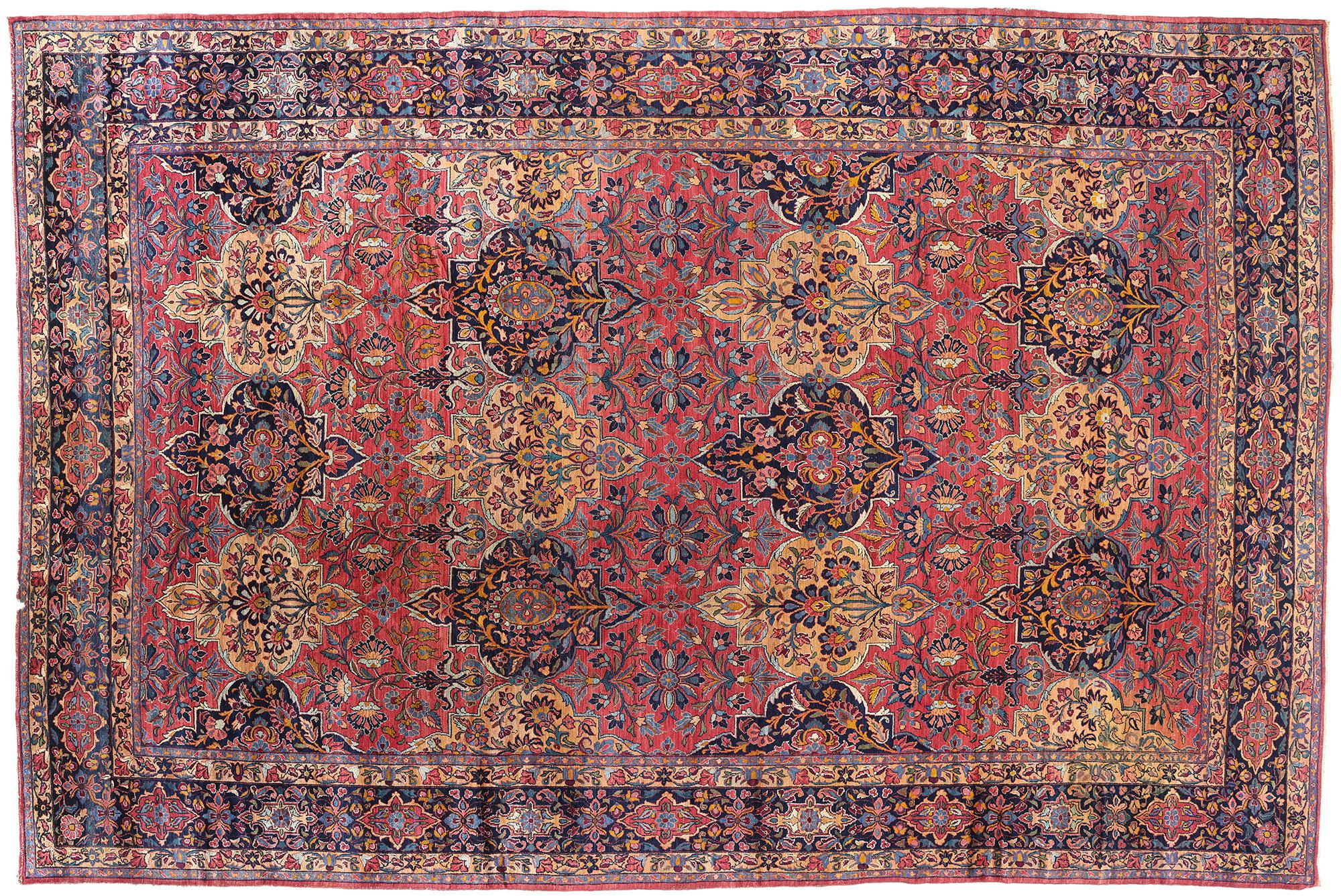 1920's Persian Lilihan Garden Panel Carpet with Modern Style For Sale 3