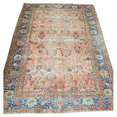 1920s Persian Mahal Antique Rug beautiful patina 8.9x12