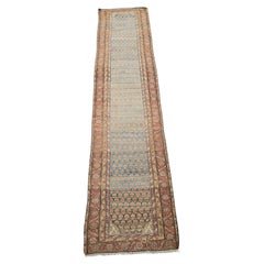 1920s Persian Malayer Runner, Hand-Knotted Wool, 3.8x10 ft
